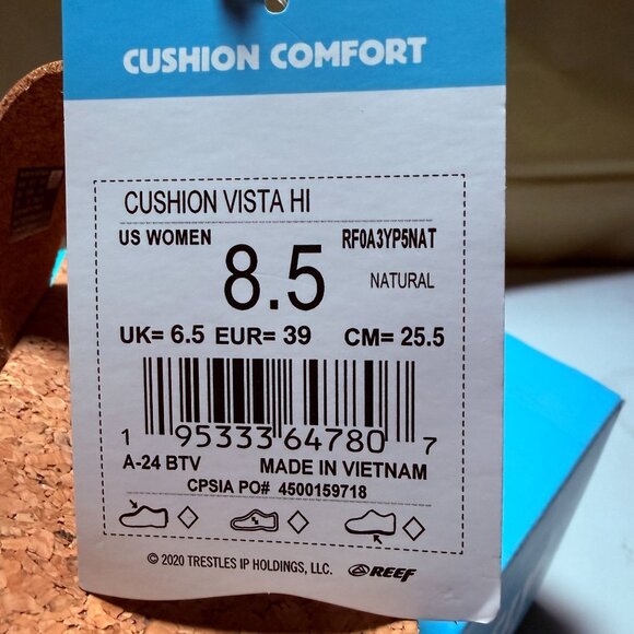 Reef Cushion Vista Hi Women's Shoes Natural Size 8.5 - Picture 10 of 10
